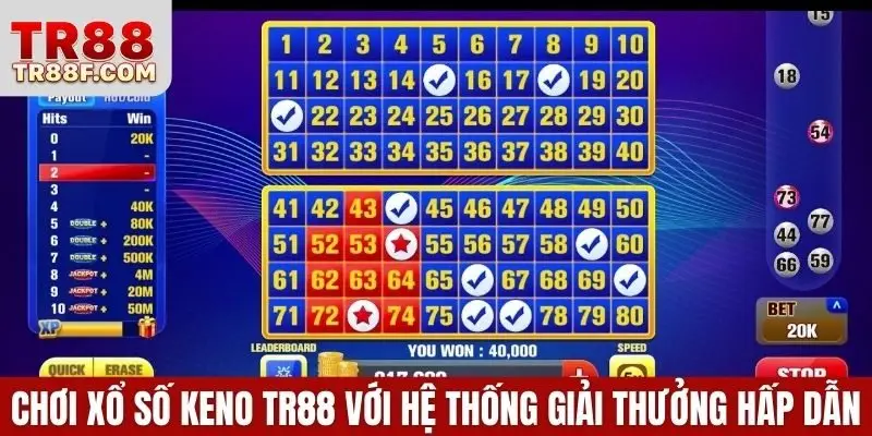 Keno TR88 - Gợi Ý Cách Chơi Chuẩn Để Đoán Đâu Trúng Đó - WINLUMO99.LOL