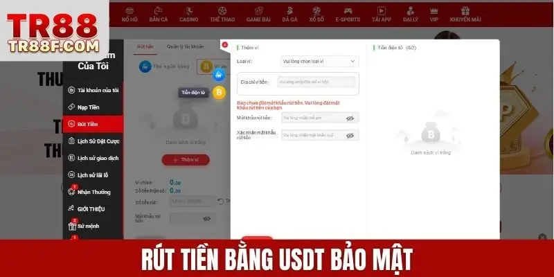 Rút Tiền Tr88 An Toàn, Nhanh Chóng Qua Ngân Hàng, Ví Mã Hóa - WINLUMO99.LOL
